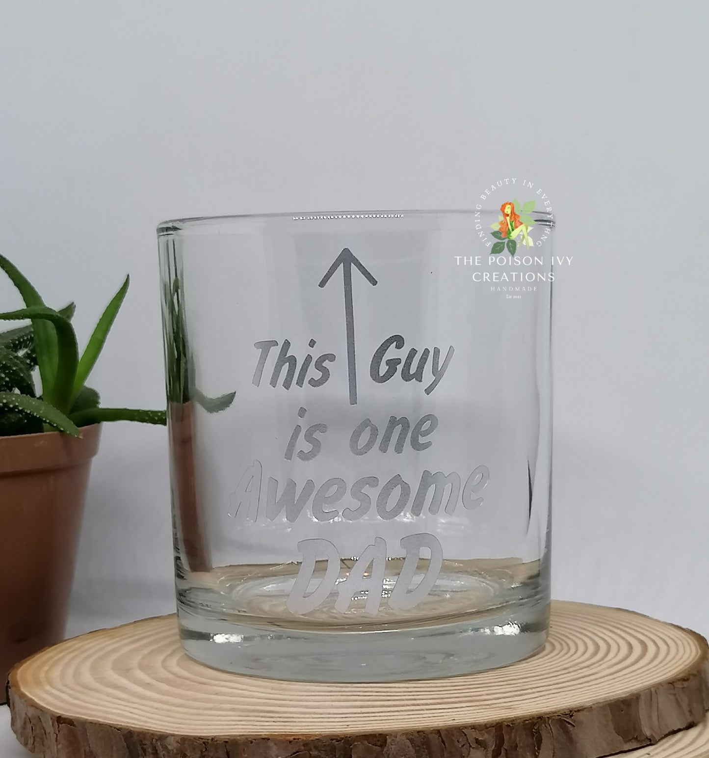 One Awesome Dad Whiskey Glass