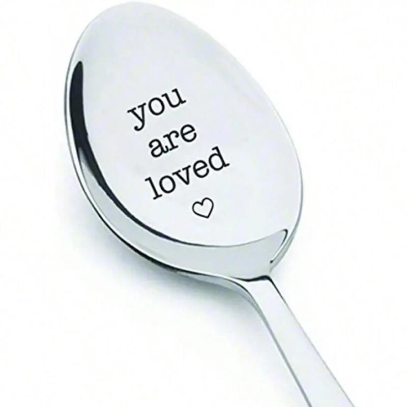 You are loved Engraved Spoon