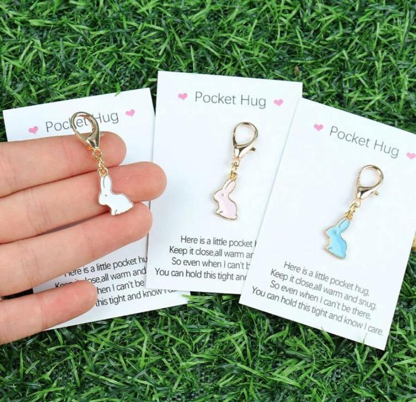 Bunny Pocket Hug Keyring
