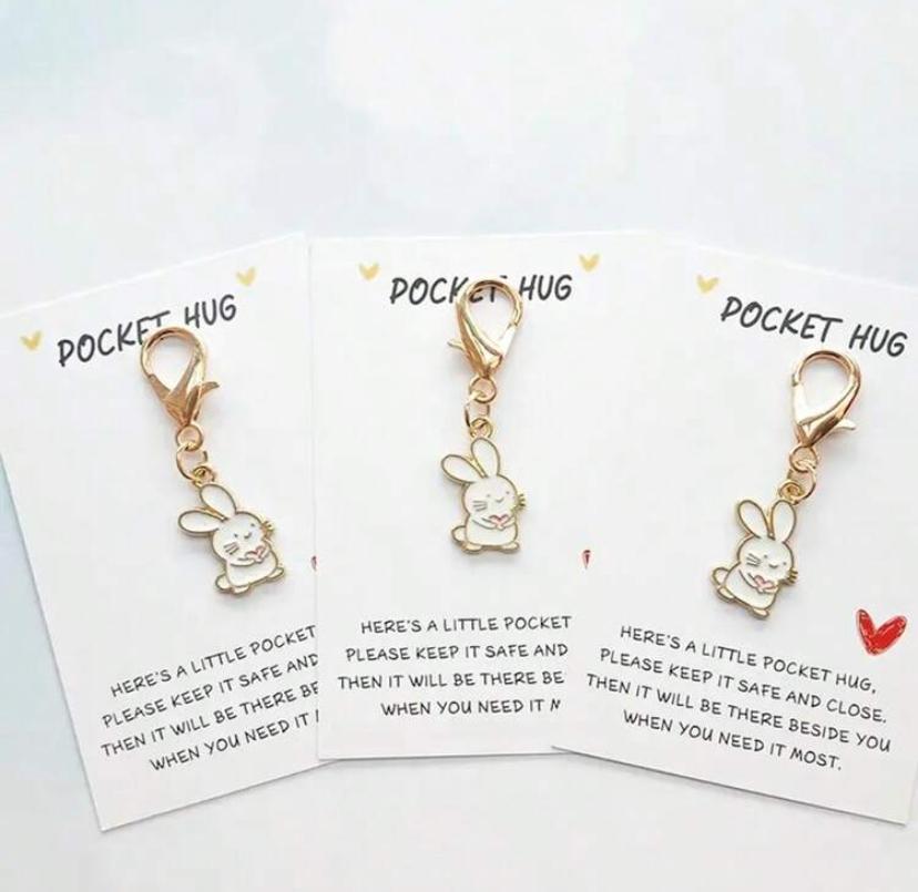 Bunny Pocket Hug Keyring