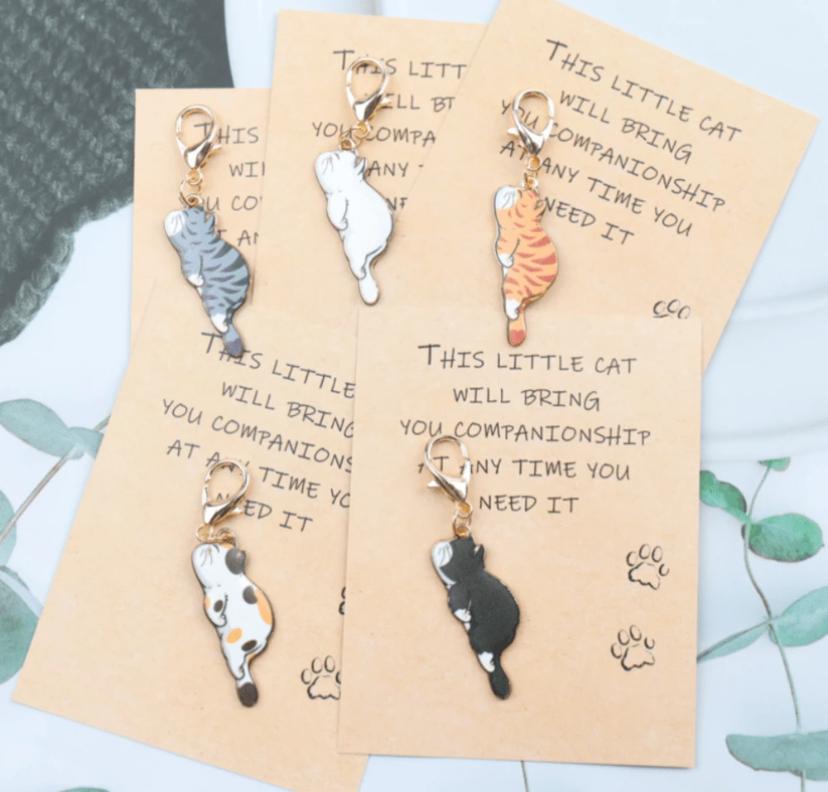 Pocket Hug Cat Keyring