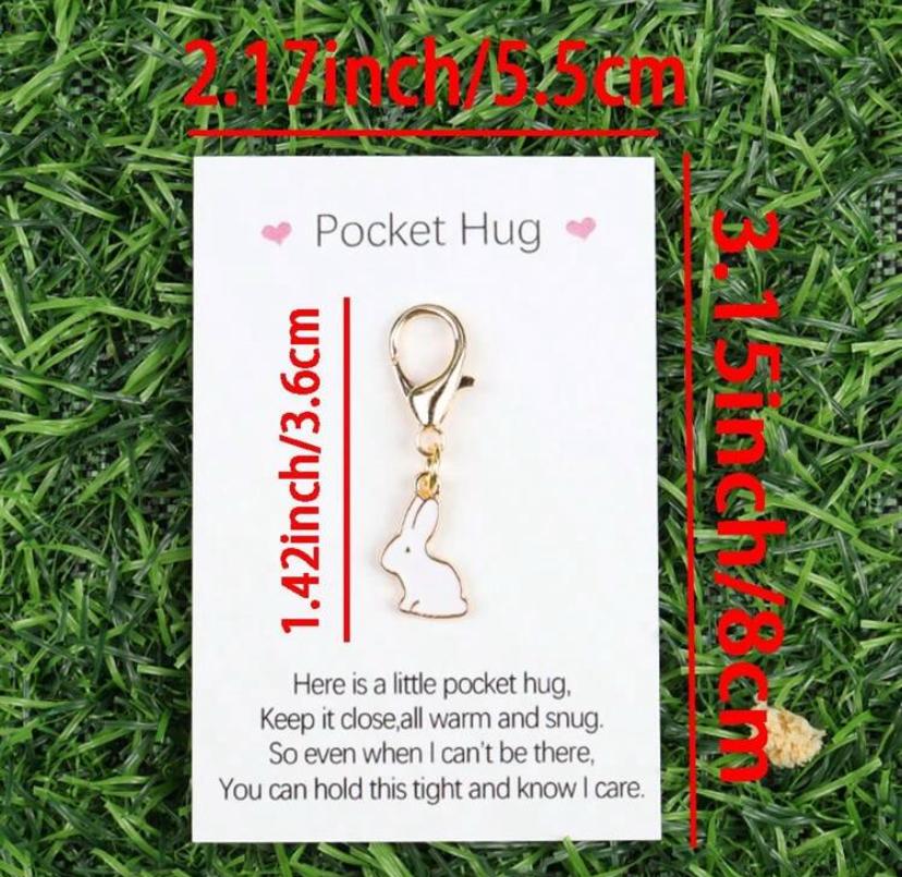 Bunny Pocket Hug Keyring