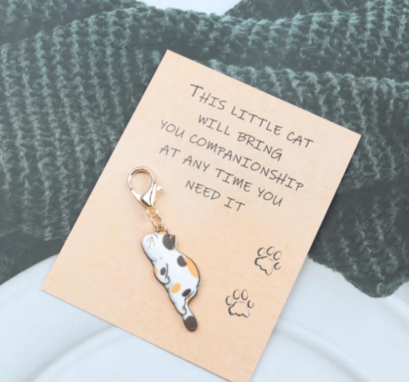 Pocket Hug Cat Keyring