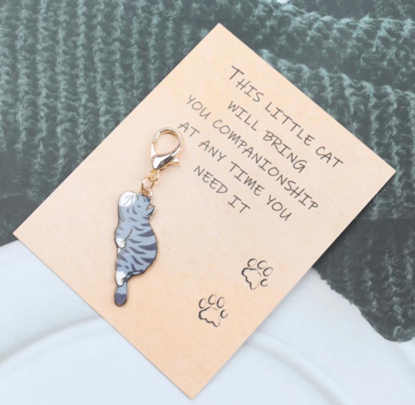 Pocket Hug Cat Keyring