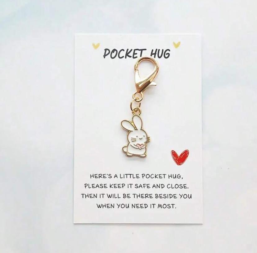 Bunny Pocket Hug Keyring