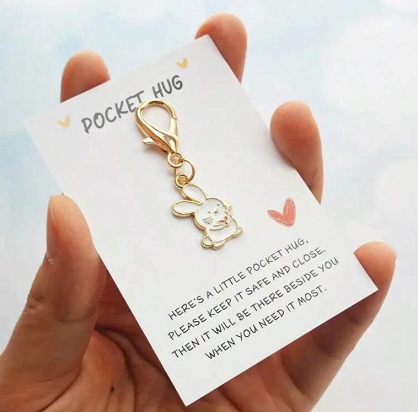 Bunny Pocket Hug Keyring