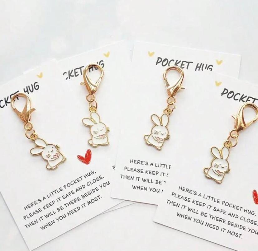 Bunny Pocket Hug Keyring