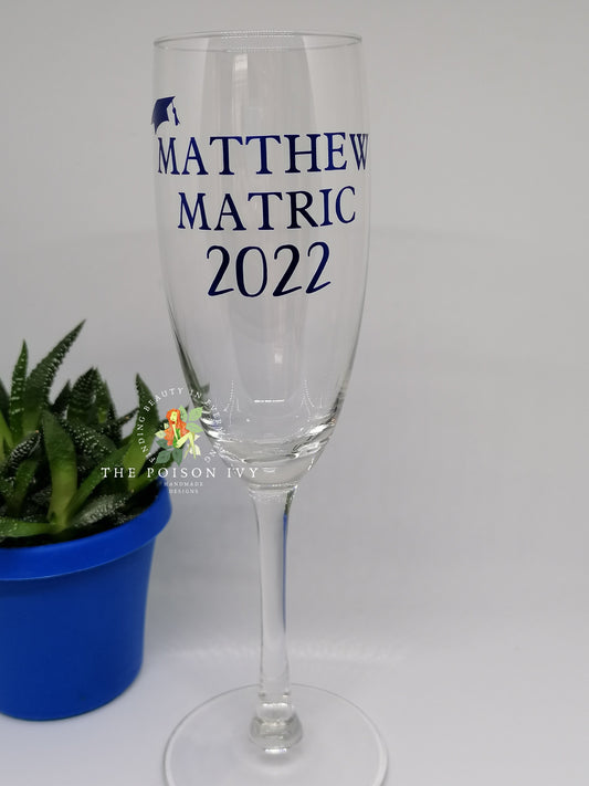 Graduation Champaign Glass