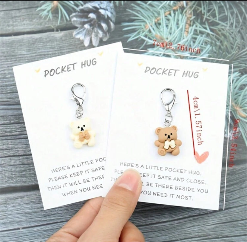 Pocket Hug Bear Keyring