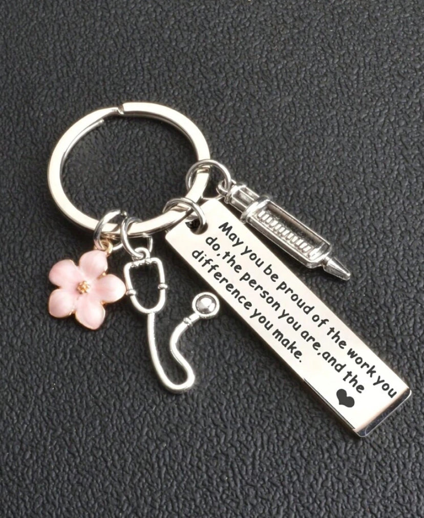 Nurse Stainless Steel Keyring