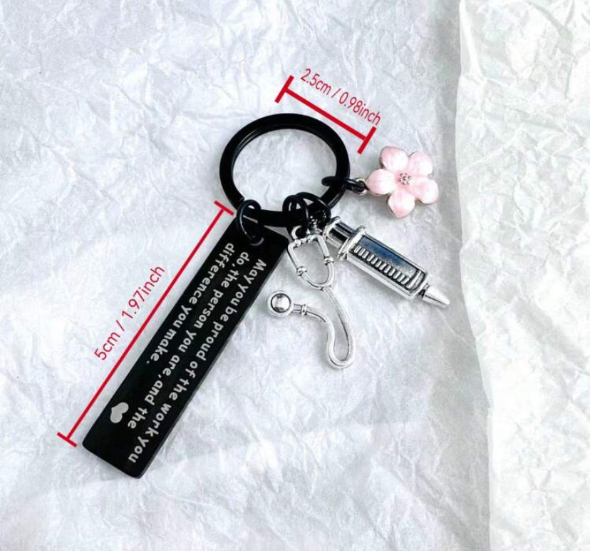 Nurse Stainless Steel Keyring