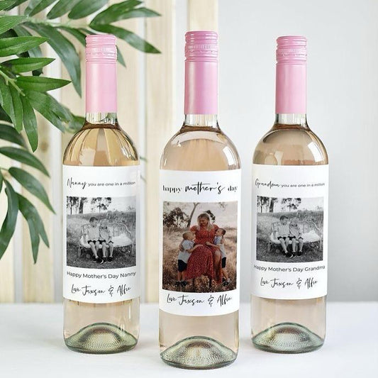 Personalized Mom Wine Bottle