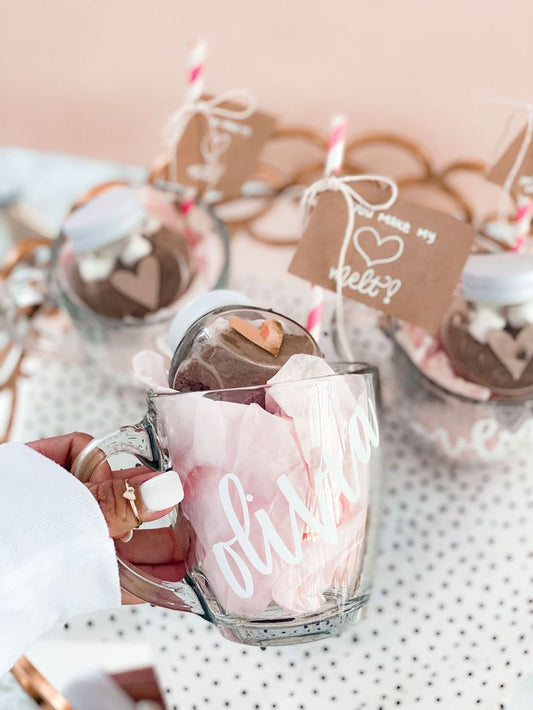 Personalised hot chocolate mug bundle