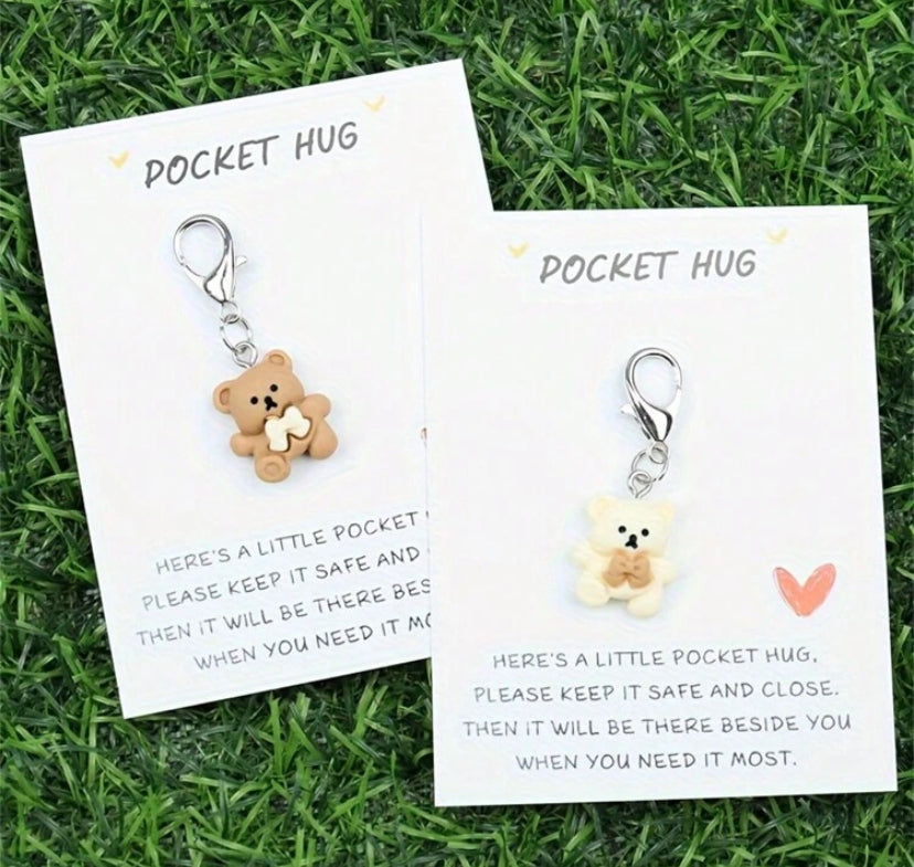 Pocket Hug Bear Keyring