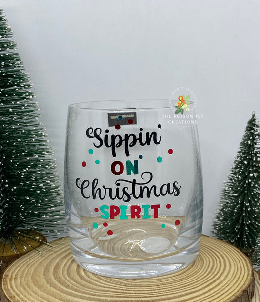 Christmas spirit whiskey Glass