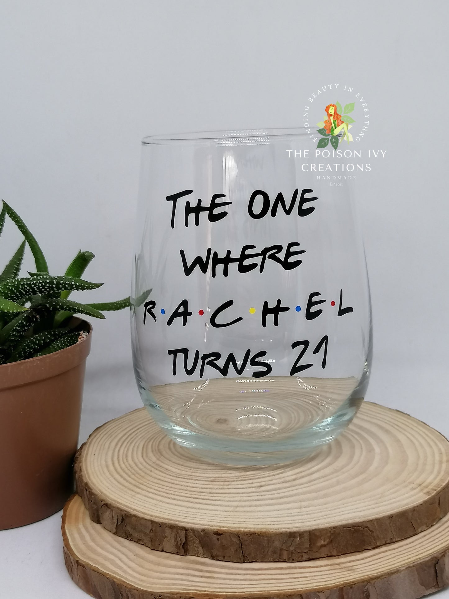 FRIENEDS themed birthday glass