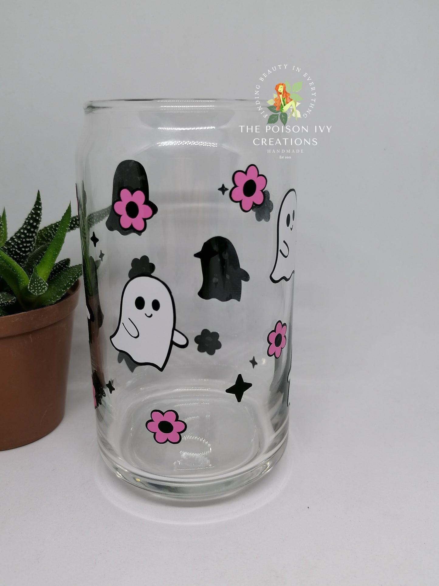 Cute Ghost Can Glass