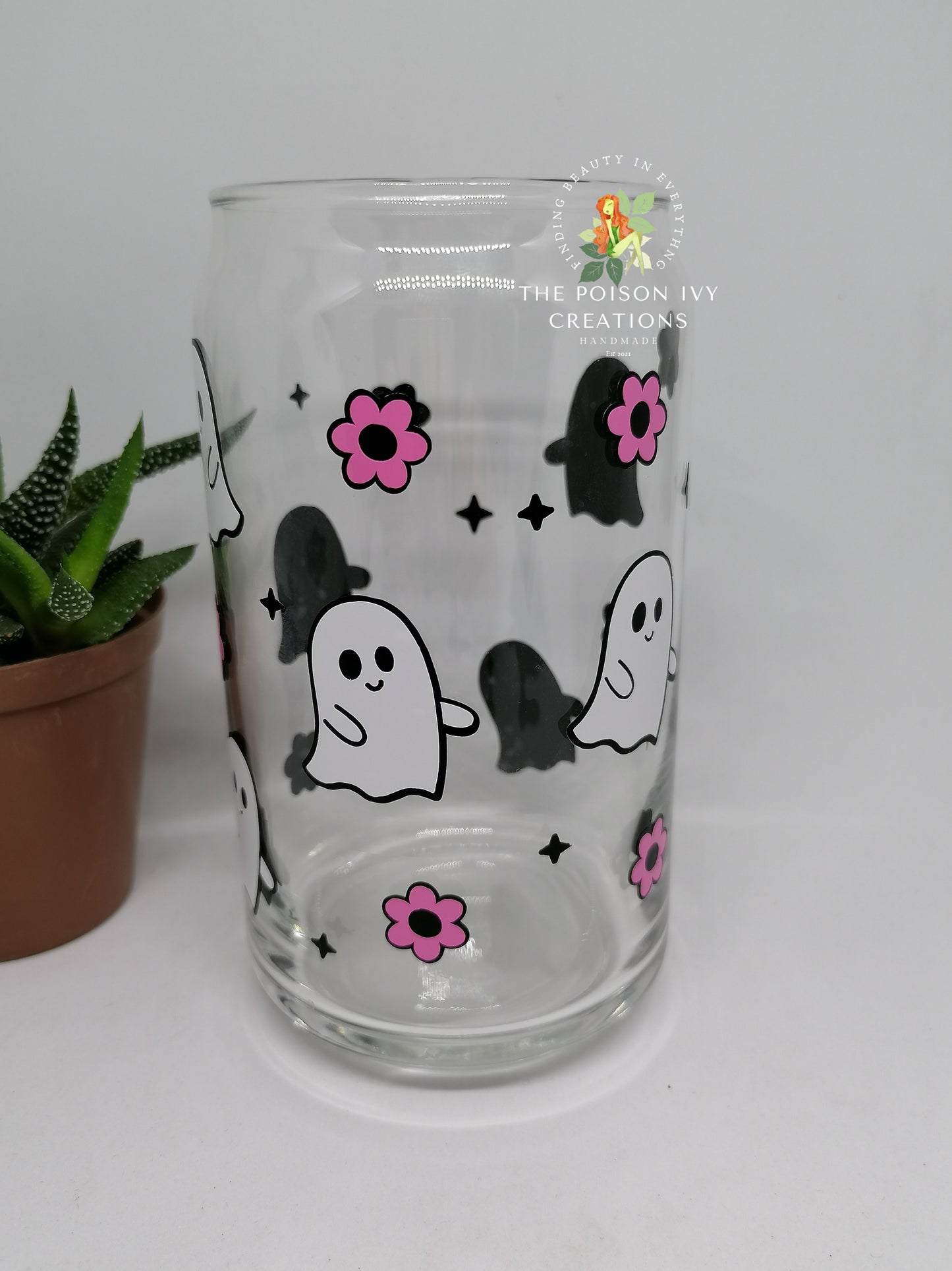 Cute Ghost Can Glass