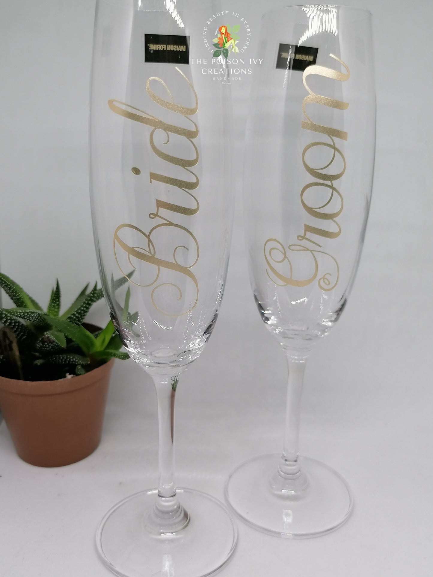 Bride & Groom Champagne Flutes