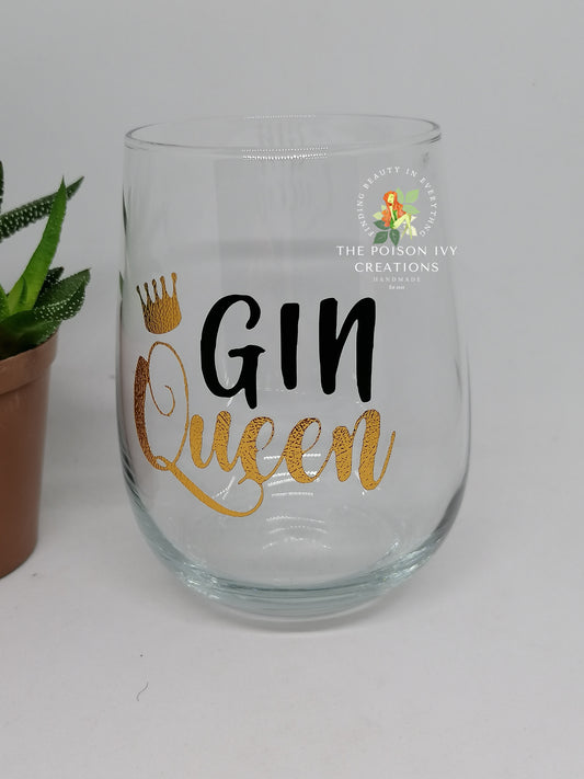 Gin Queen Stemless Glass