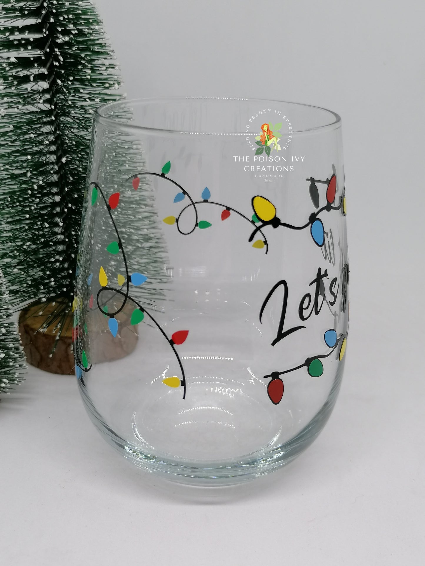 Let's Get Lit Christmas Glassware