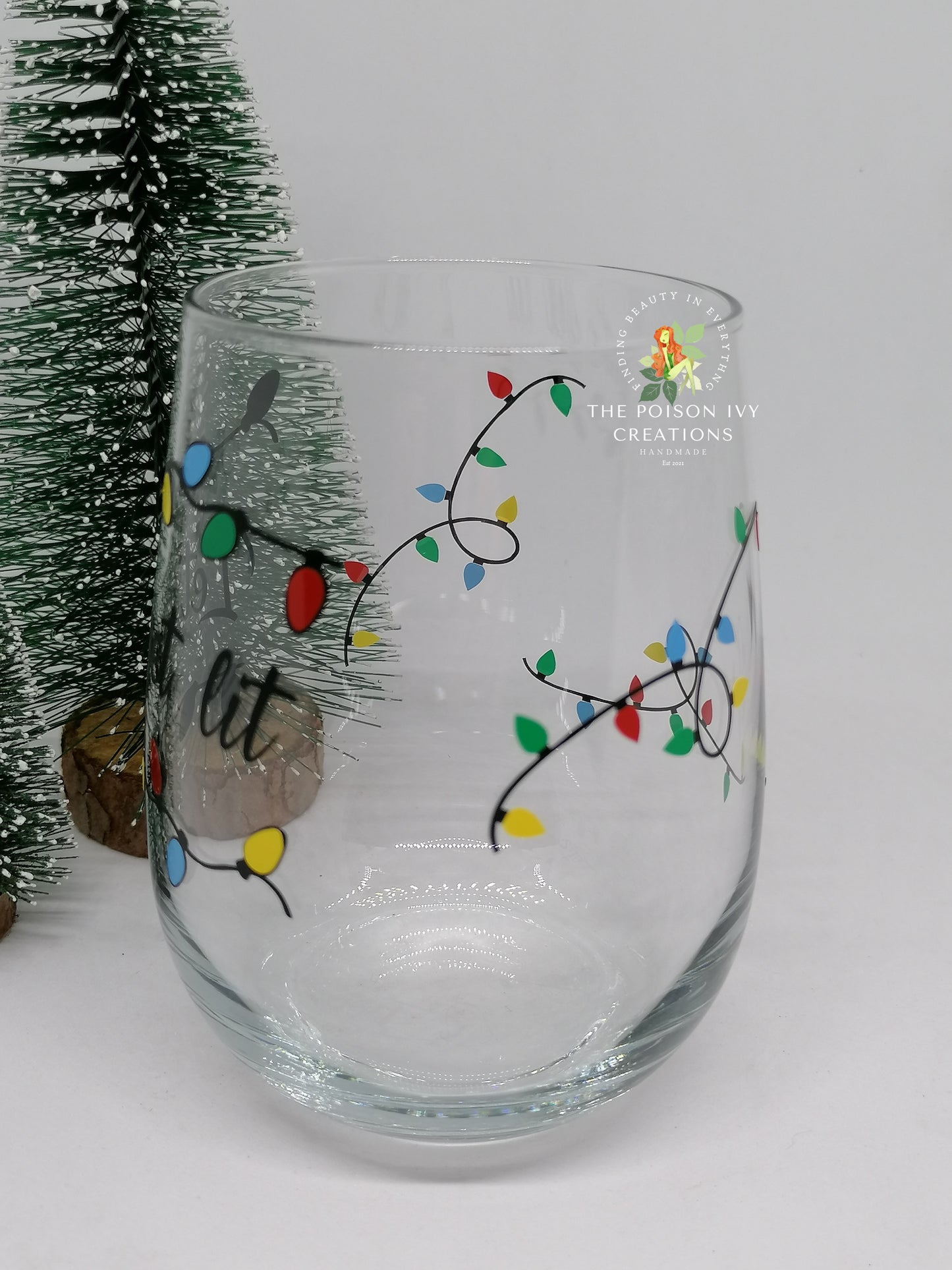 Let's Get Lit Christmas Glassware