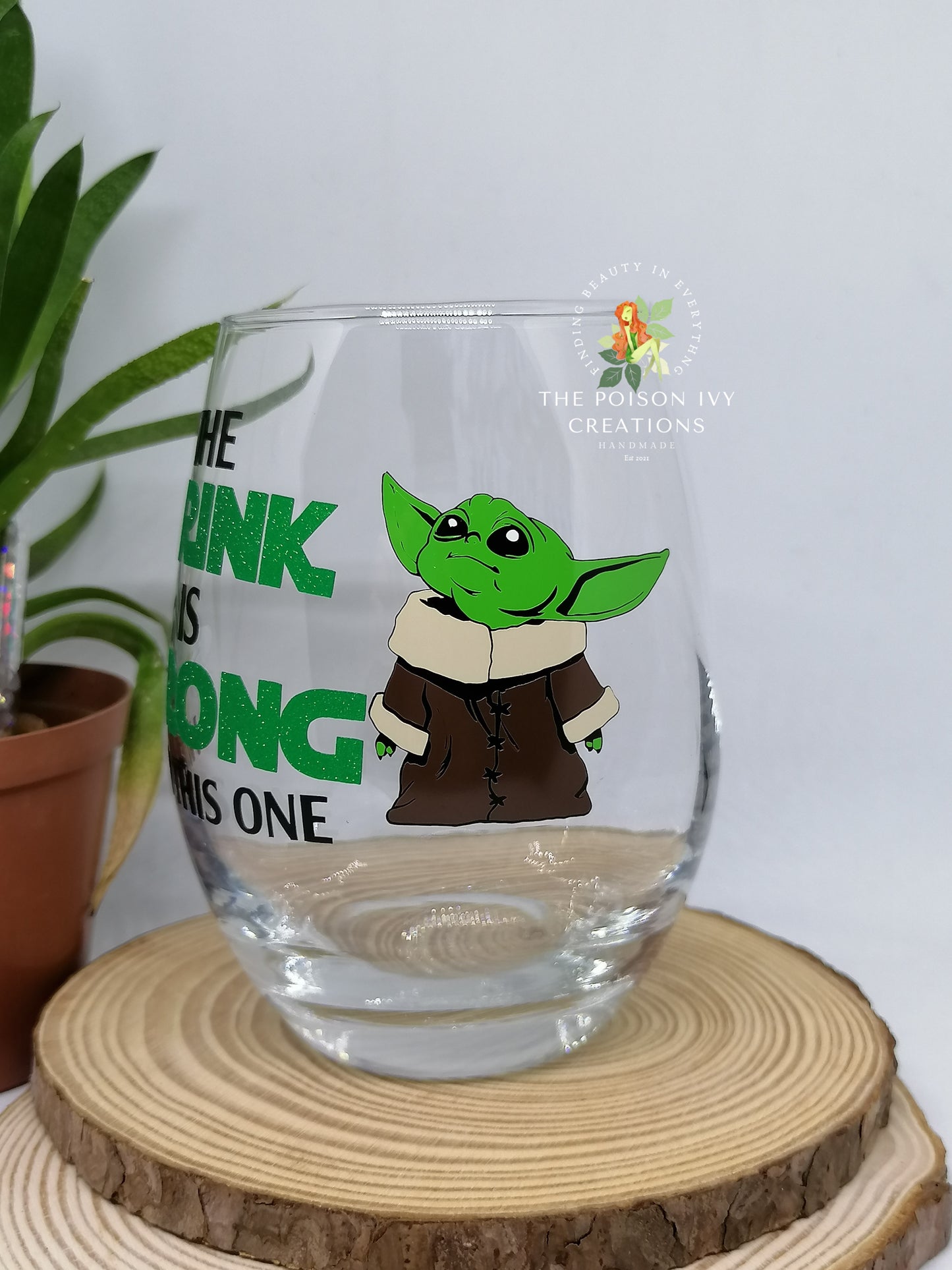 Grogu Stemless Glass (baby yoda)