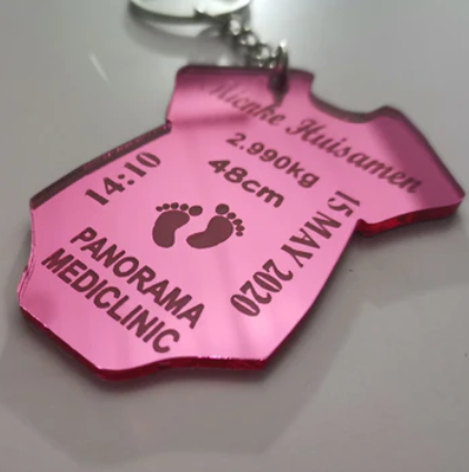 Baby Onsie Mirror Keyring