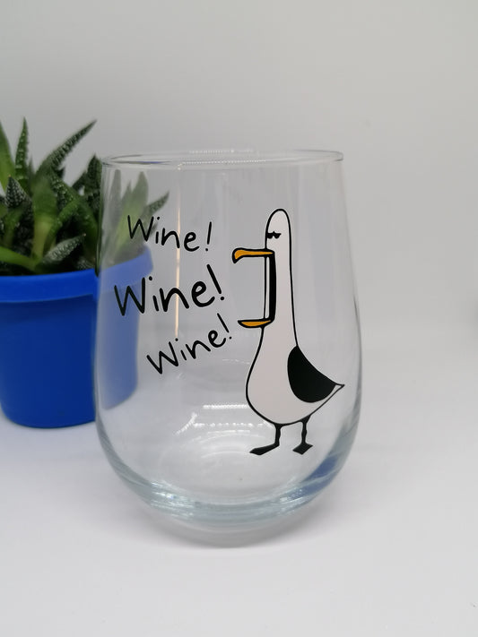 Seagull Stemless Wine Glass