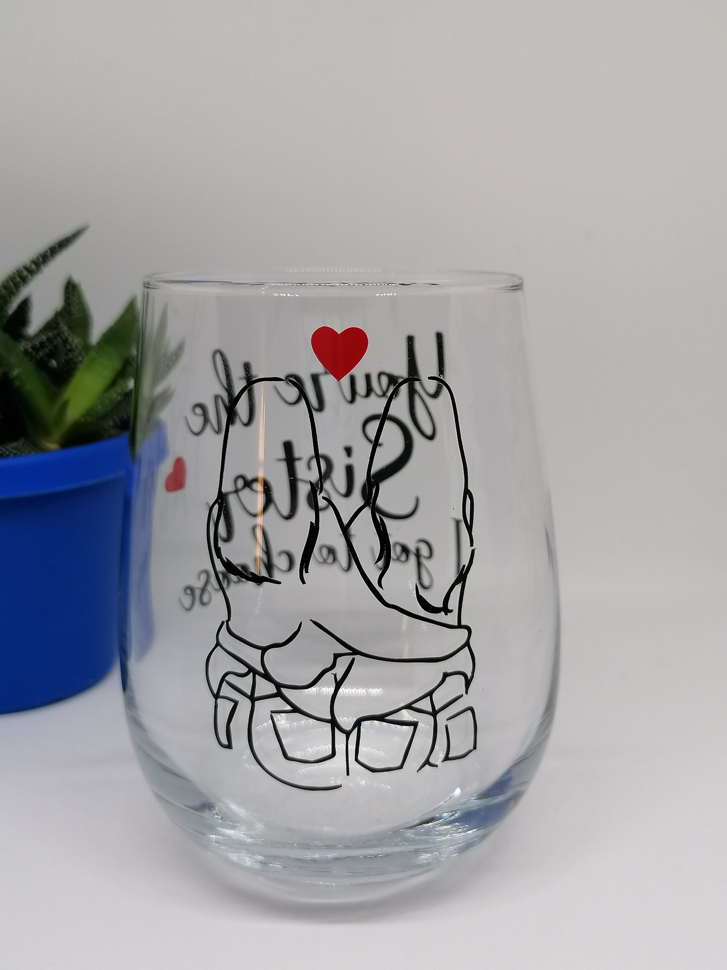 Side By Side friendship glass