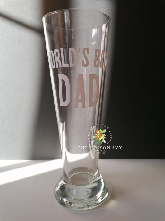 Worlds Best Dad Beer Glass