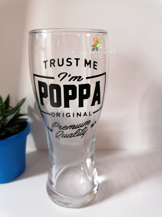 Poppa Beer Glass