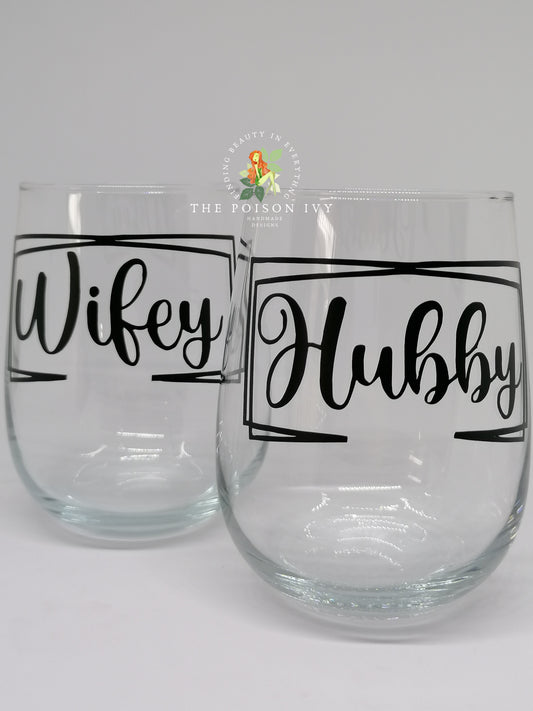 Hubby & Wifey Glasses