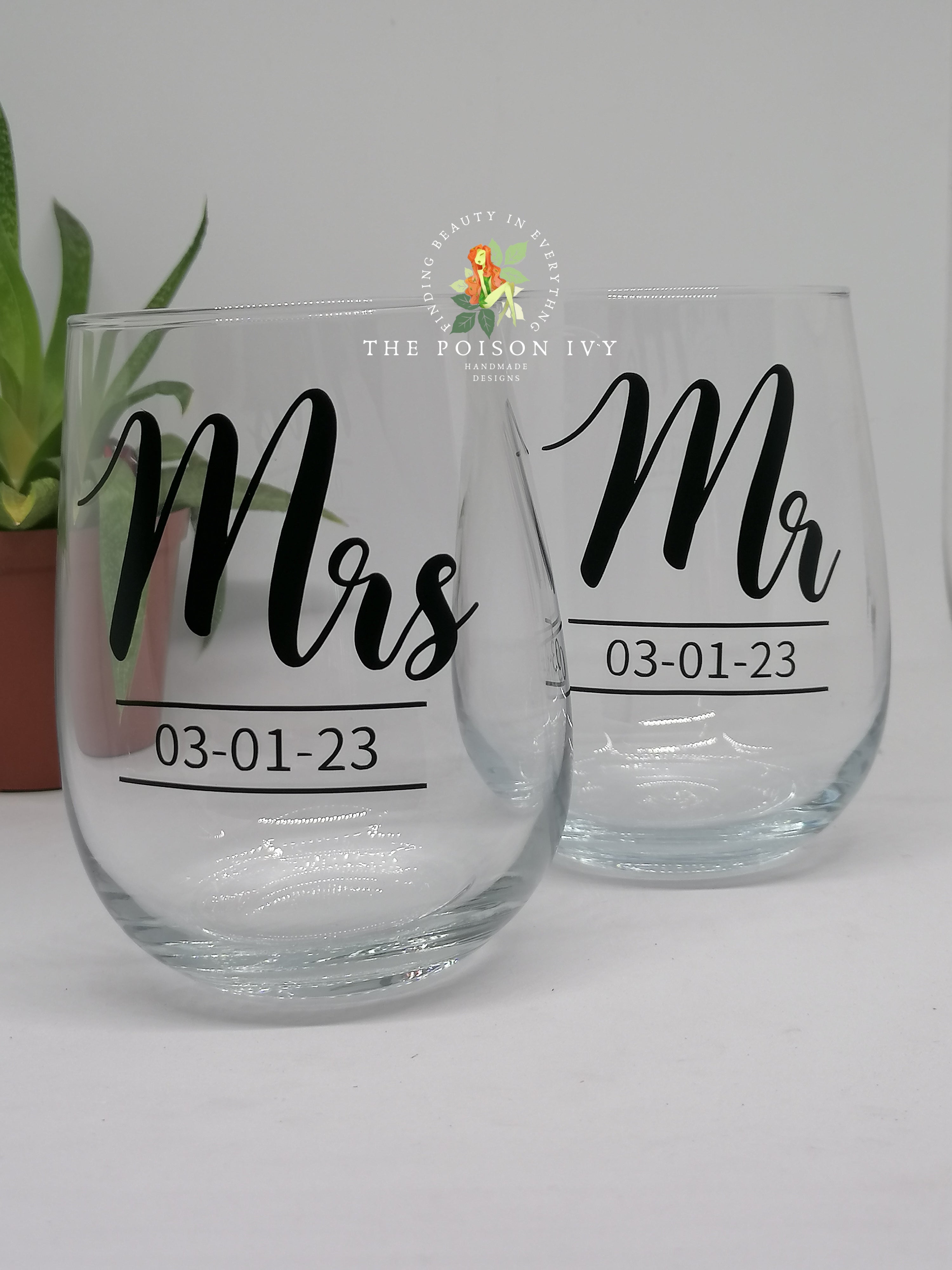 Mr and sales mrs glitter glasses