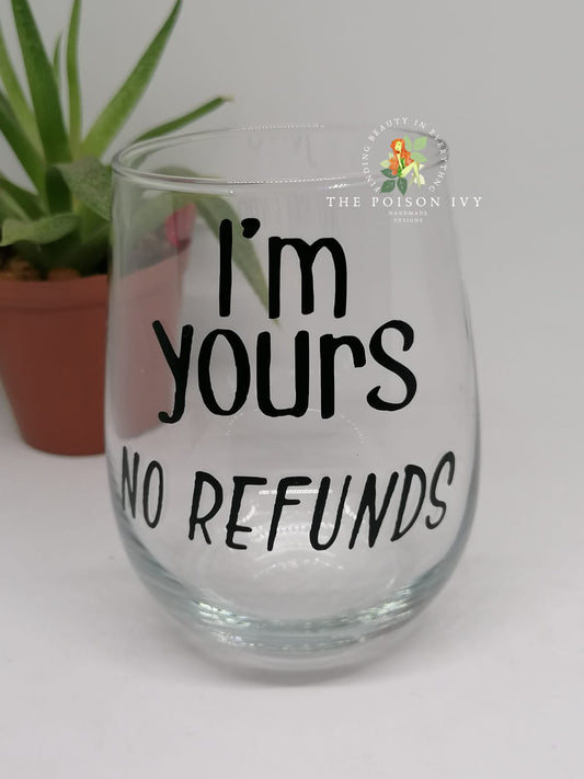 No Refunds/Exchanges Glass
